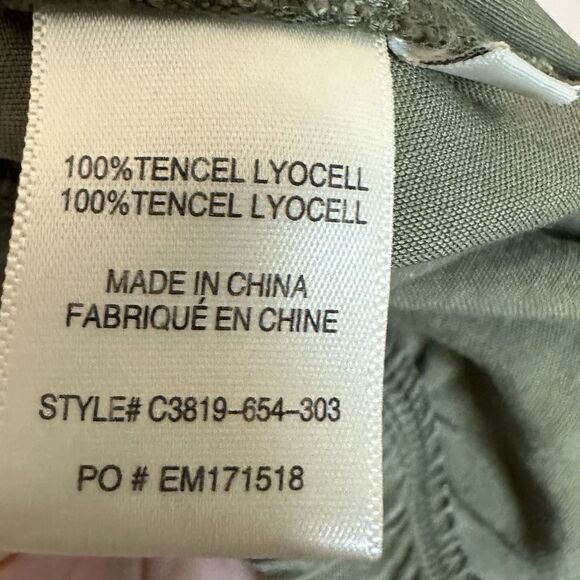 Cloth & Stone Pants Women’s Med Pull On Olive Green Relaxed Lyocell Callout - Picture 8 of 10